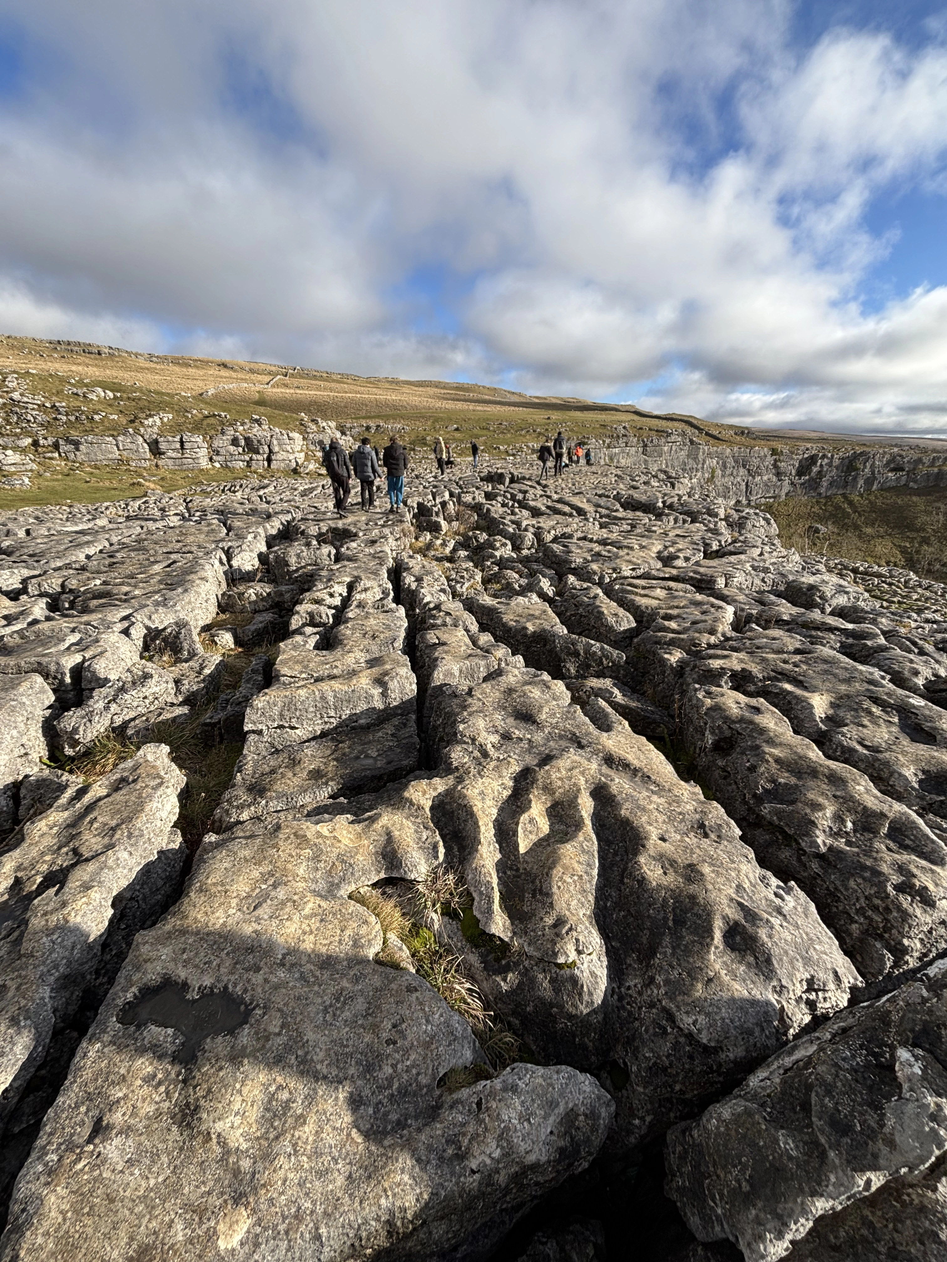 The limestone pavement above Malham Cove in the Yorkshire Dales